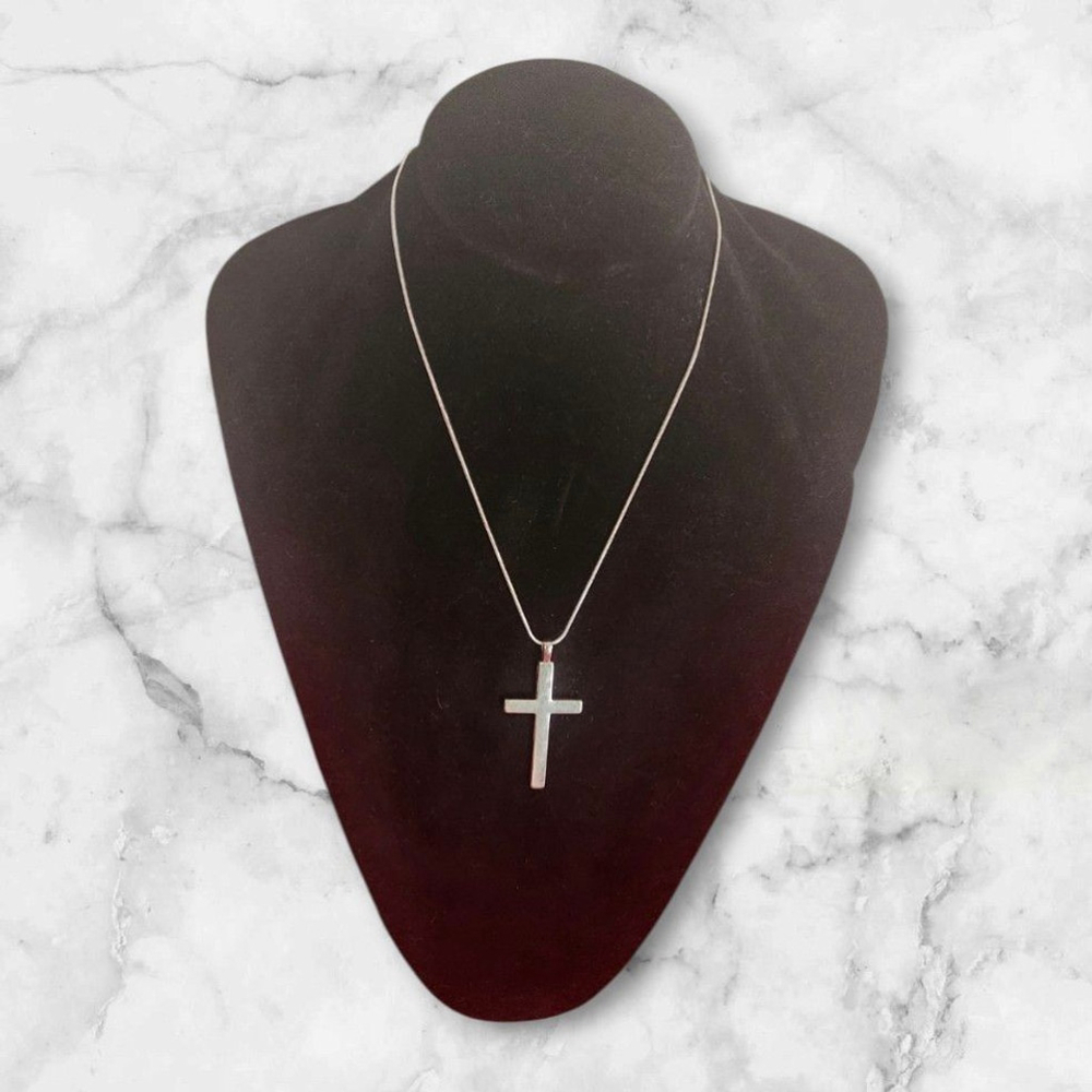 A QPooh's Closet Upcycled '2024' Cross Necklace